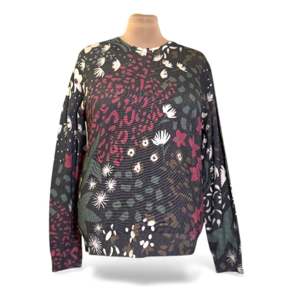 YAL New York Floral Printed Knit Sweater – Multi, NEW! Size 2X